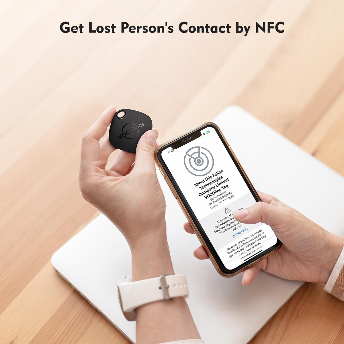 VOCOlinc Black Versatile Bluetooth Finder-VT2201 (iOS Only)