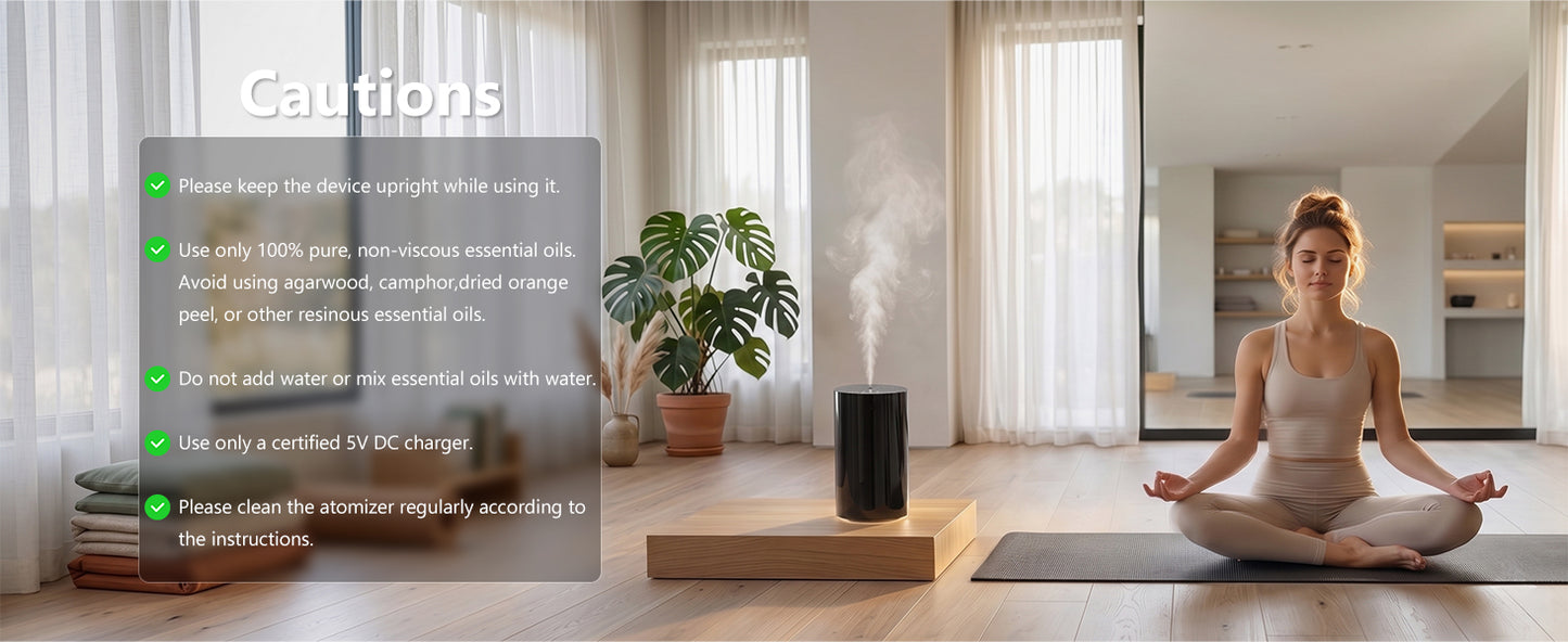 VOCOlinc Waterless Diffuser for Essential Oil Starter Kit