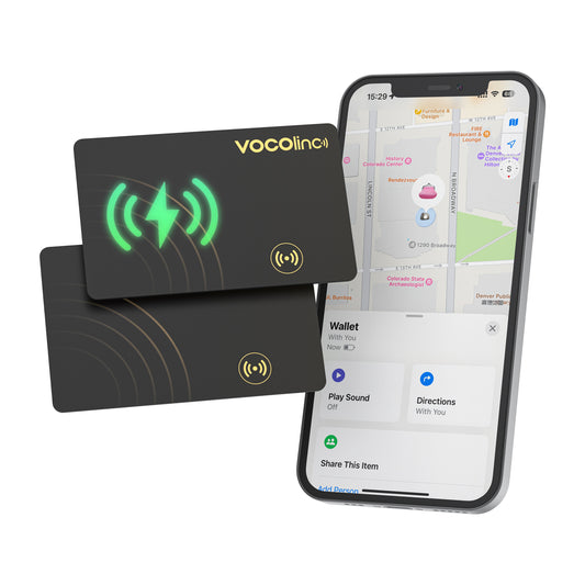 VOCOLINC Rechargeable Slim Card Finder 1.6mm, Works with Apple Find My (iOS Only)
