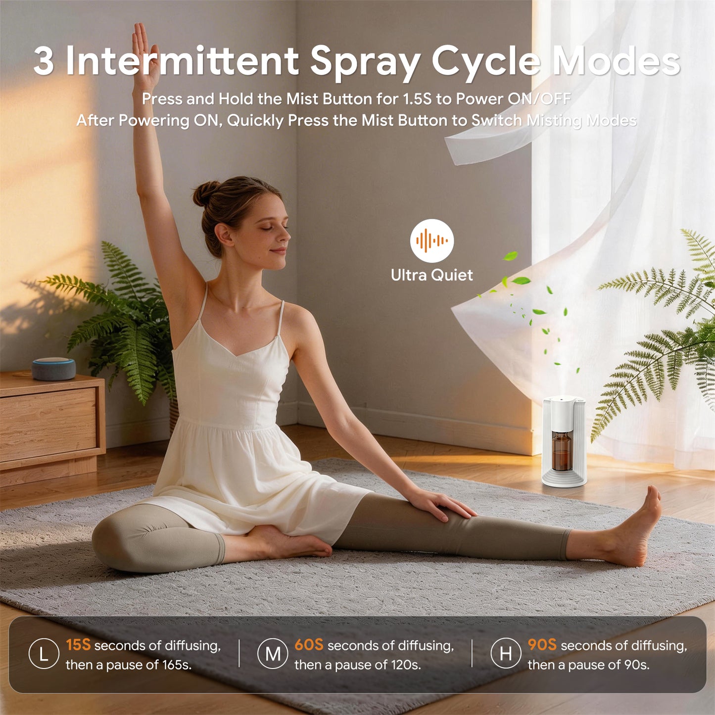 VOCOlinc Waterless Essential Oil Diffuser with 20mL/0.7Fl Oz Hotel Collection Oil