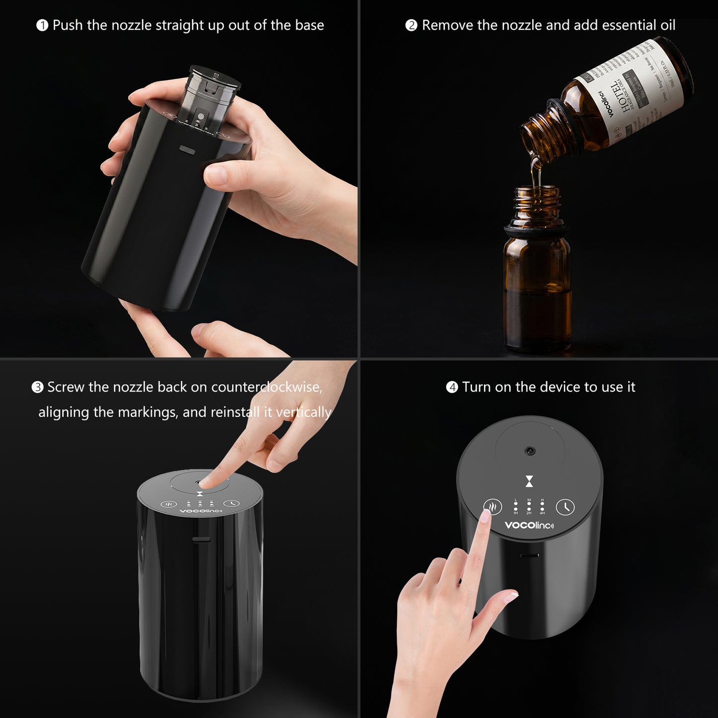 VOCOlinc Waterless Diffuser for Essential Oil Starter Kit