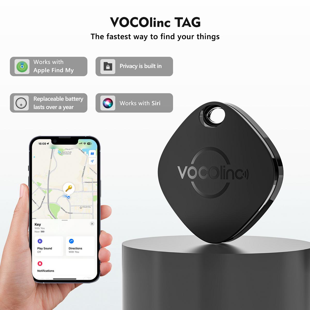 VOCOlinc Black Versatile Bluetooth Finder-1P (iOS Only)