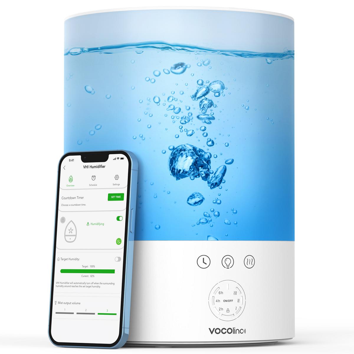VOCOlinc Latest Smart Cool Mist Humidifier -BPA Free -VHI