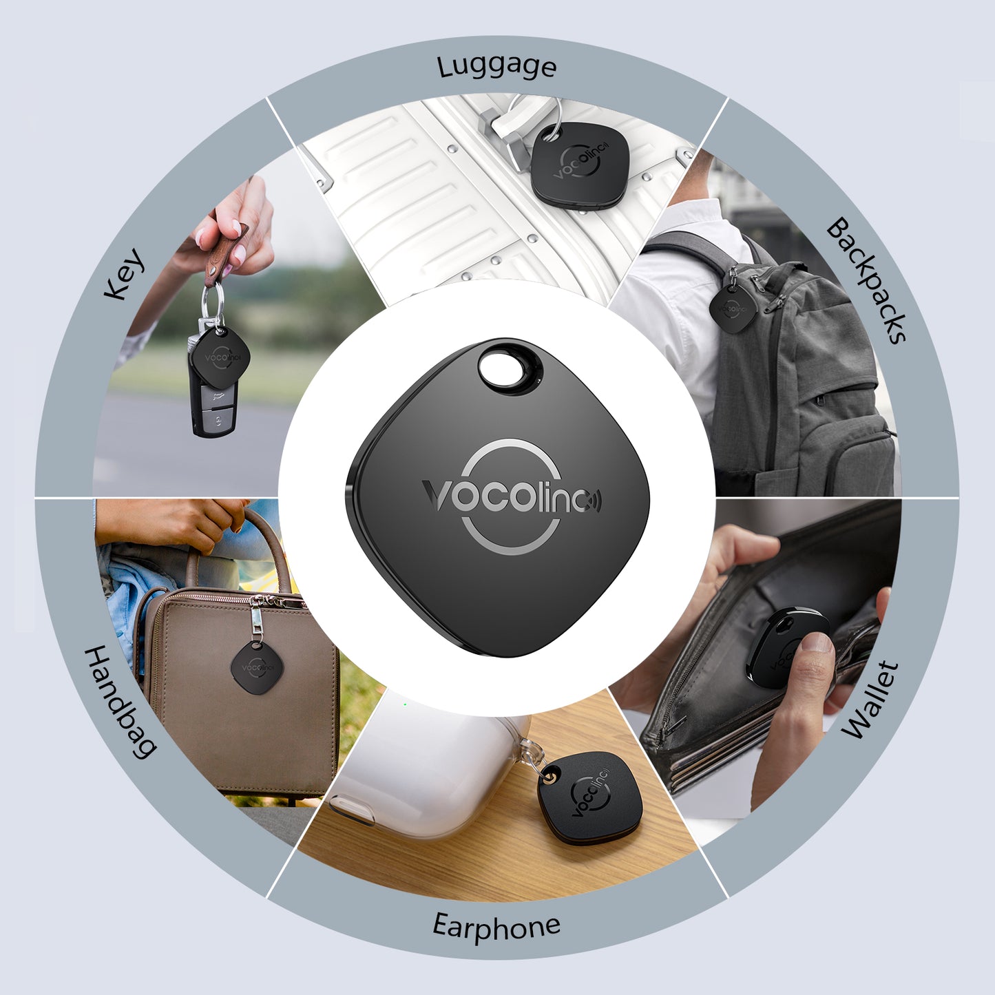 VOCOlinc Dual-System Bluetooth Finder-VT2201-TD 4 pack (iOS&Android)