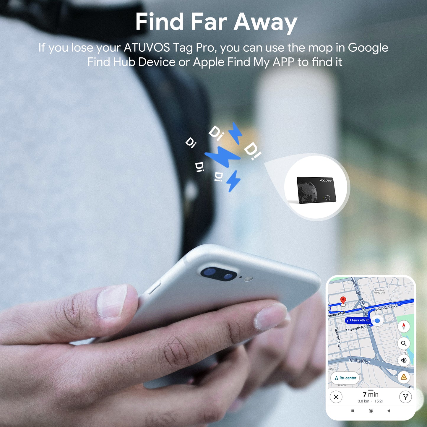 VOCOlinc Air Tag Pro Smart Card for Android & iOS, 2 Pack