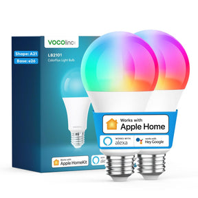 VOCOlinc SmartGlow WiFi RGBIC Ambiance LED Light Bulb-LB2101 2Packs
